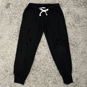 Americanable Black Ripped Joggers